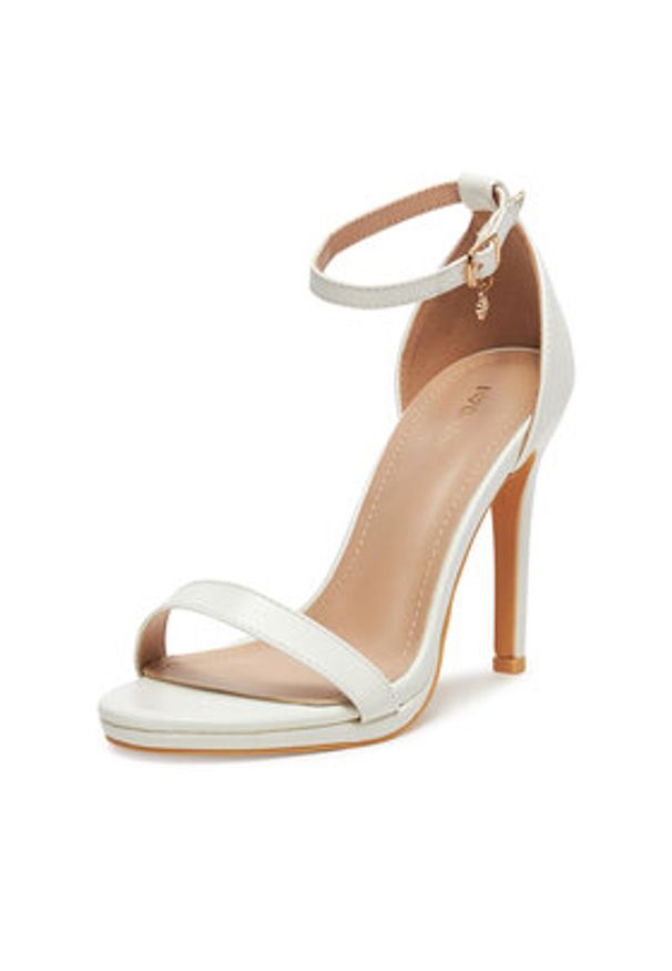 DeeZee Sandały NEW BUENA Biały. Kolor: biały. Materiał: skóra