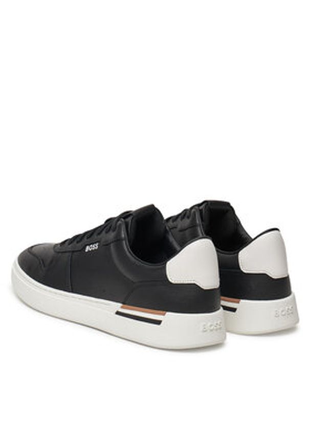 BOSS Sneakersy Clint 50542538 Czarny. Kolor: czarny. Materiał: skóra