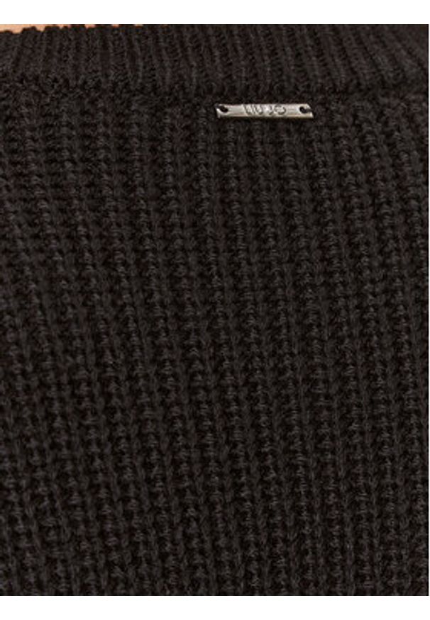 Liu Jo Sweter MF3005 MA51I Czarny Regular Fit. Kolor: czarny. Materiał: syntetyk