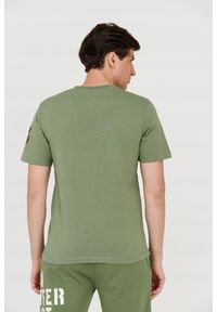 Aeronautica Militare - AERONAUTICA MILITARE Zielony t-shirt męski. Kolor: zielony. Długość rękawa: krótki rękaw. Długość: krótkie. Wzór: haft #4