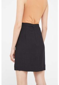 DKNY - Dkny spódnica kolor czarny mini rozkloszowana. Kolor: czarny. Materiał: tkanina #2