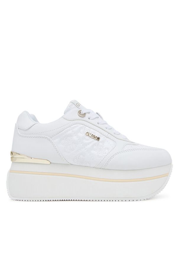 Guess Sneakersy FLTCM9 FAL12 Biały. Kolor: biały. Materiał: skóra
