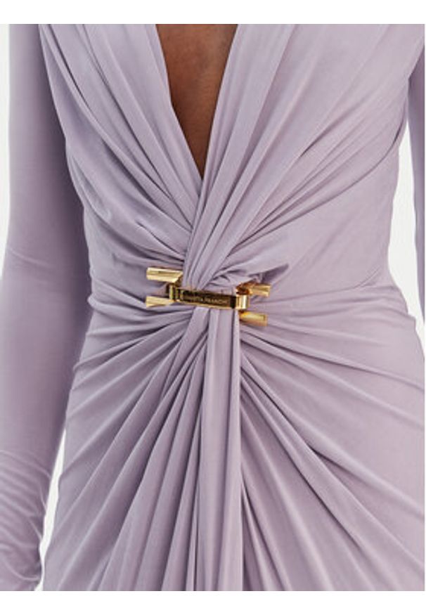 Elisabetta Franchi Sukienka wieczorowa AB-R29-61E2-V850 Fioletowy Regular Fit. Kolor: fioletowy. Materiał: syntetyk. Styl: wizytowy