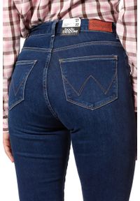 Wrangler - WRANGLER HIGH SKINNY COSY FEEL W27HRL21L. Stan: podwyższony. Wzór: jednolity, aplikacja #3