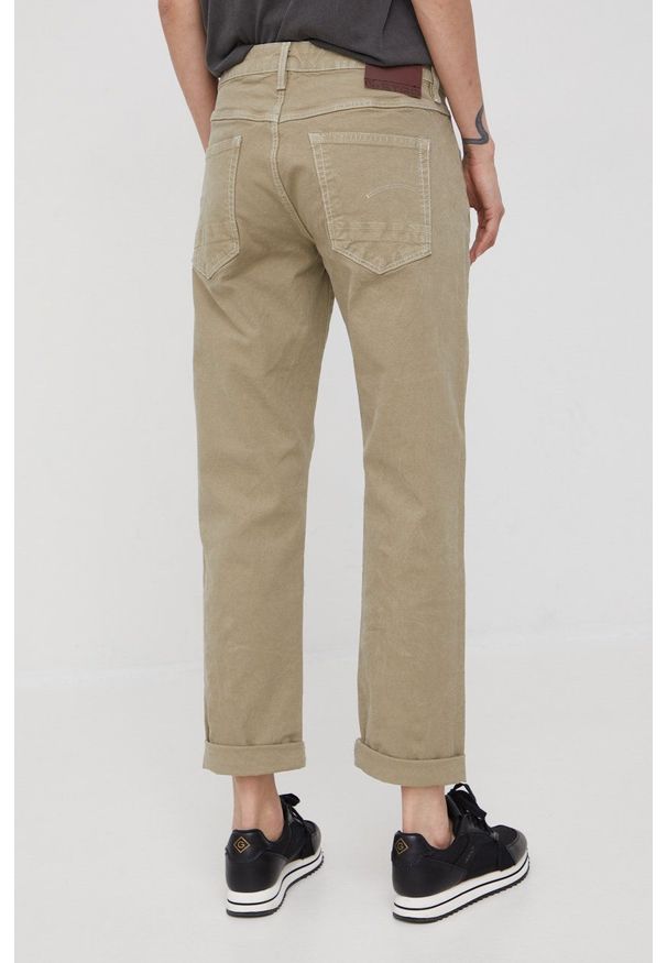 G-Star RAW - G-Star Raw jeansy damskie medium waist. Kolor: zielony