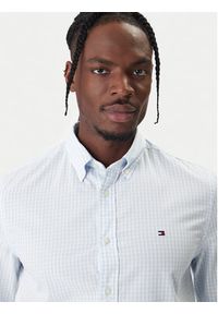 TOMMY HILFIGER - Tommy Hilfiger Koszula Gingham MW0MW41713 Błękitny Regular Fit. Kolor: niebieski. Materiał: bawełna #3