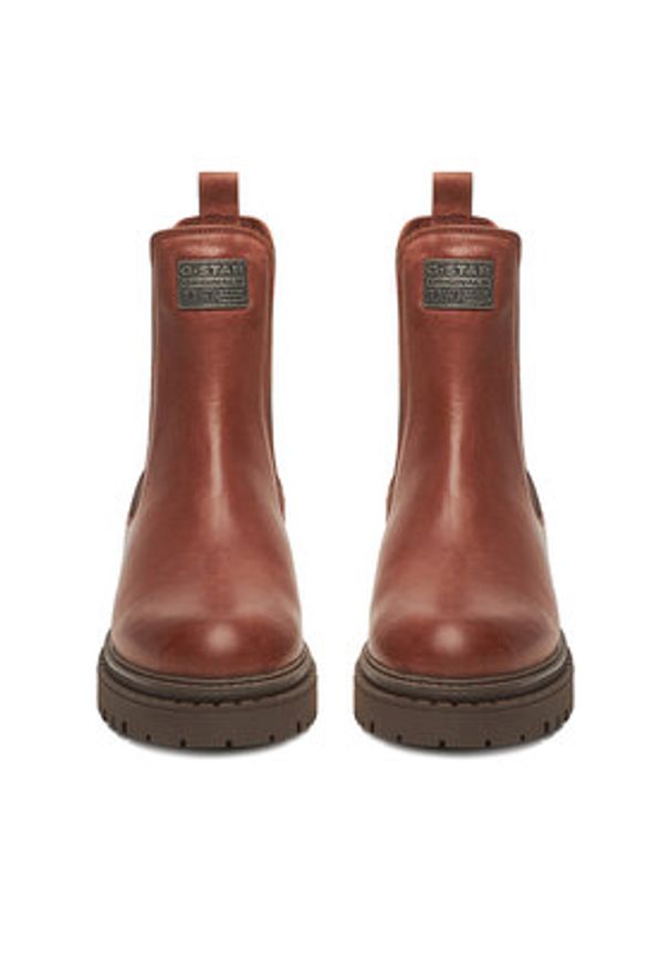 G-Star RAW - G-Star Raw Sztyblety EO-DAMLA-25FW26 Brązowy. Kolor: brązowy. Materiał: skóra