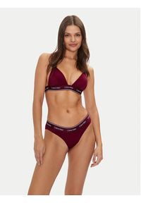 Calvin Klein Swimwear Dół od bikini KW0KW02428 Bordowy. Kolor: czerwony. Materiał: syntetyk #2