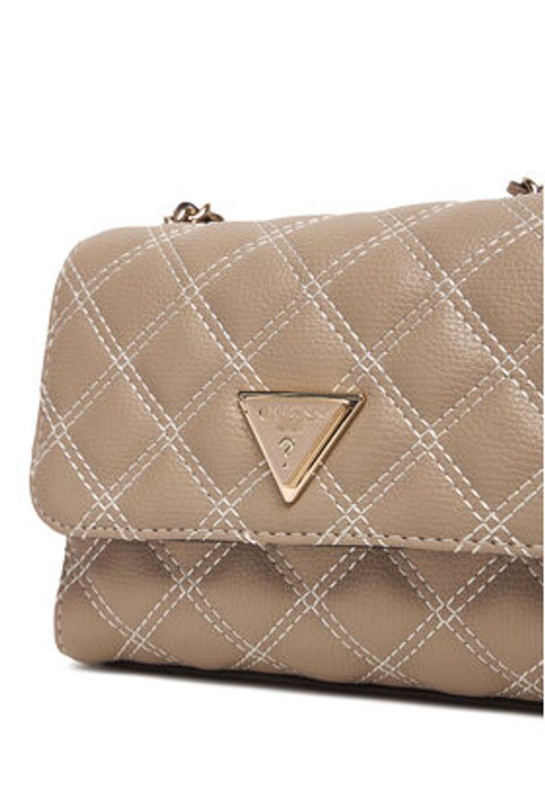 Guess Torebka Giully II Mini HWQG96 73740 Beżowy. Kolor: beżowy. Materiał: skórzane