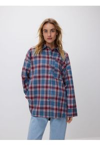 Reserved - Koszula oversize - wielobarwny. Materiał: tkanina, wiskoza