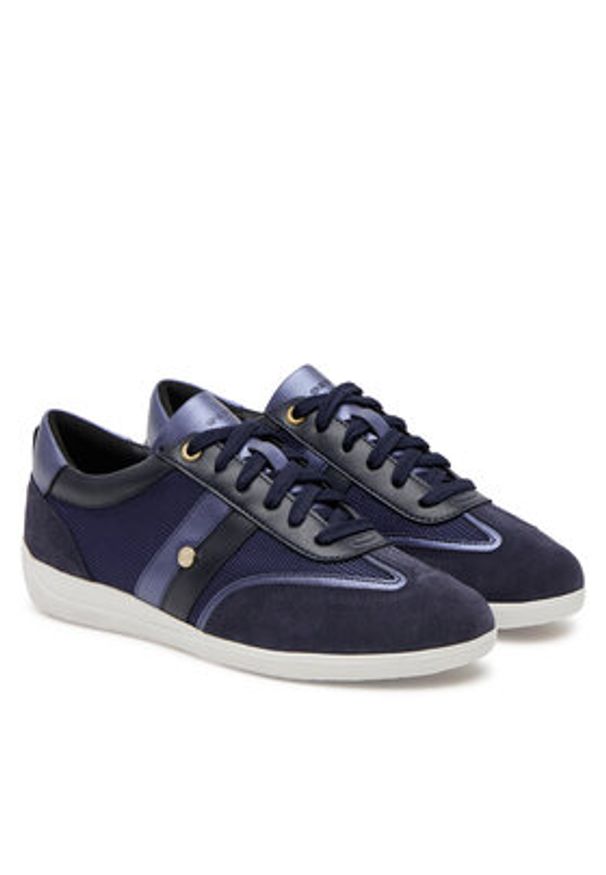 Geox Sneakersy D Myria B D5568B 01422 C4002 Granatowy. Kolor: niebieski. Materiał: zamsz, skóra