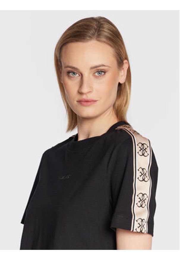 Guess T-Shirt V3RI08 I3Z14 Czarny Relaxed Fit. Kolor: czarny. Materiał: bawełna