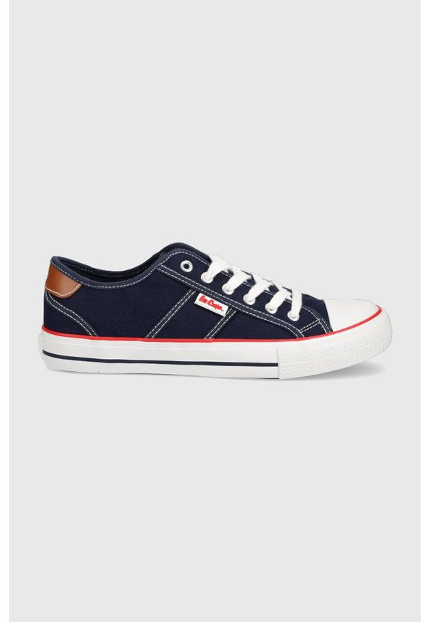 Lee Cooper tenisówki męskie kolor granatowy. Zapięcie: sznurówki. Kolor: niebieski. Materiał: guma