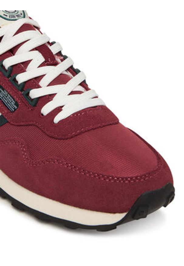 Pepe Jeans Sneakersy Kingston College M PMS400010 Bordowy. Kolor: czerwony. Materiał: zamsz, skóra