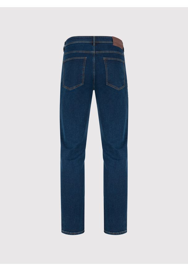 Pako Lorente - PAKO LORENTE - Granatowe spodnie męskie jeans. Okazja: na co dzień. Kolor: niebieski. Materiał: jeans. Styl: klasyczny, casual