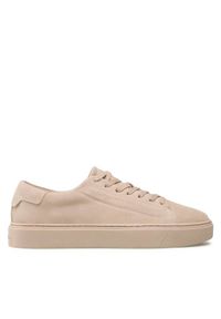 Calvin Klein Sneakersy Low Top Lace Up Sue HM0HM00989 Beżowy. Kolor: beżowy. Materiał: zamsz, skóra #1