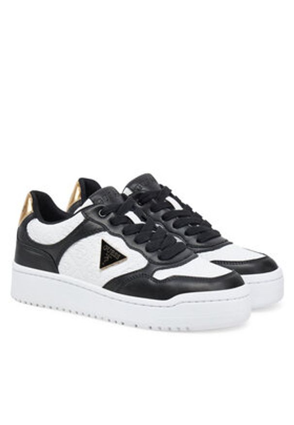 Guess Sneakersy FLJMI6 FAL12 Czarny. Kolor: czarny. Materiał: skóra