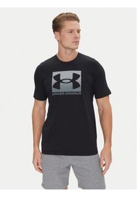 Under Armour T-Shirt Boxed Sports 1386793 Czarny Loose Fit. Kolor: czarny. Materiał: bawełna, syntetyk #1