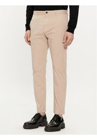 Hugo Chinosy David222D 50468314 Beżowy Slim Fit. Kolor: beżowy. Materiał: bawełna