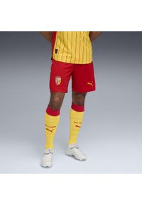 Puma - Męskie szorty RC Lens 25/26 PUMA Red Pelé Yellow. Kolor: czerwony, wielokolorowy, żółty. Materiał: tkanina. Sport: fitness, piłka nożna