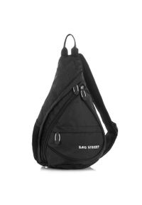 Plecak sportowy na jedno ramię BAG STREET 4388-BL czarny. Kolor: czarny. Materiał: materiał. Styl: sportowy, street