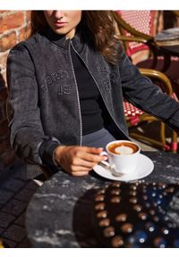 Sinsay - Bluza rozpinana z efektem sprania - szary. Kolor: szary #1