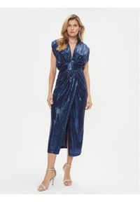 Rinascimento Sukienka koktajlowa CFC0116008003 Granatowy Regular Fit. Kolor: niebieski. Materiał: syntetyk. Styl: wizytowy #1