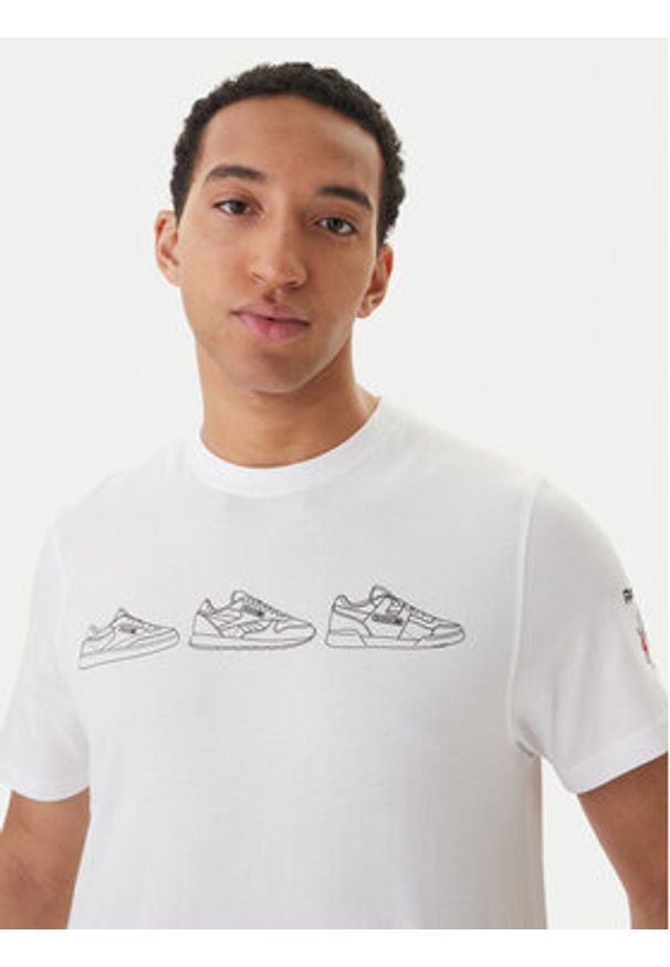 Reebok T-Shirt Harley RK25569CCM Biały Regular Fit. Kolor: biały. Materiał: bawełna