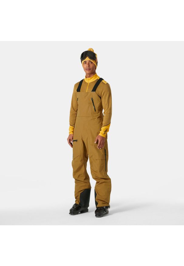 Spodnie narciarskie z szelkami Helly Hansen Ridge Infinity. Kolor: brązowy. Sezon: zima. Sport: narciarstwo