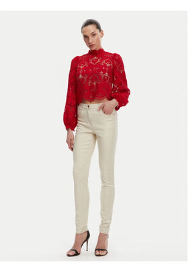 Morgan Jeansy 251-PEWELI Beżowy Slim Fit. Kolor: beżowy