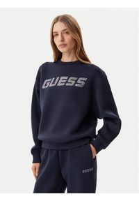 Guess Bluza V4BQ15 K7UW2 Granatowy Regular Fit. Kolor: niebieski. Materiał: wiskoza