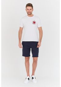 Aeronautica Militare - AERONAUTICA MILITARE Biały bawełniany męski t-shirt M.C., Rozmiar L. Kolor: biały. Materiał: bawełna #4