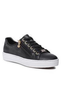 Rieker Sneakersy L59L1-01 Czarny. Kolor: czarny. Materiał: skóra #5