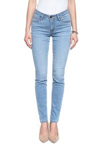 Lee - SPODNIE DAMSKIE LEE SCARLETT LIGHT TAOS L526EMJE 112111604. Stan: podwyższony. Długość: krótkie. Wzór: aplikacja, ze splotem. Sezon: lato. Styl: klasyczny, sportowy #8