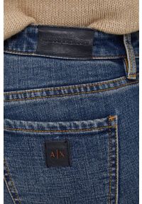 Armani Exchange jeansy damskie medium waist. Kolor: niebieski #2