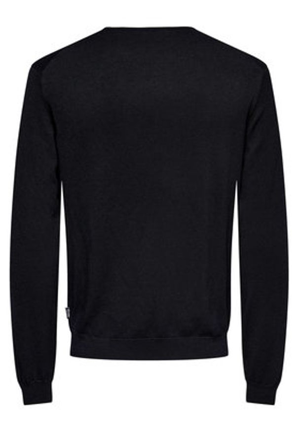 Only & Sons Sweter Wyler 22020088 Czarny Regular Fit. Kolor: czarny. Materiał: wiskoza