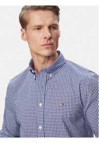 TOMMY HILFIGER - Tommy Hilfiger Koszula Gingham MW0MW43319 Niebieski Regular Fit. Kolor: niebieski. Materiał: bawełna #4