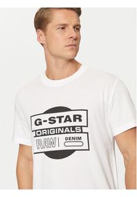 G-Star RAW - G-Star Raw T-Shirt Originals D25443-8415 Biały Regular Fit. Kolor: biały. Materiał: bawełna #5