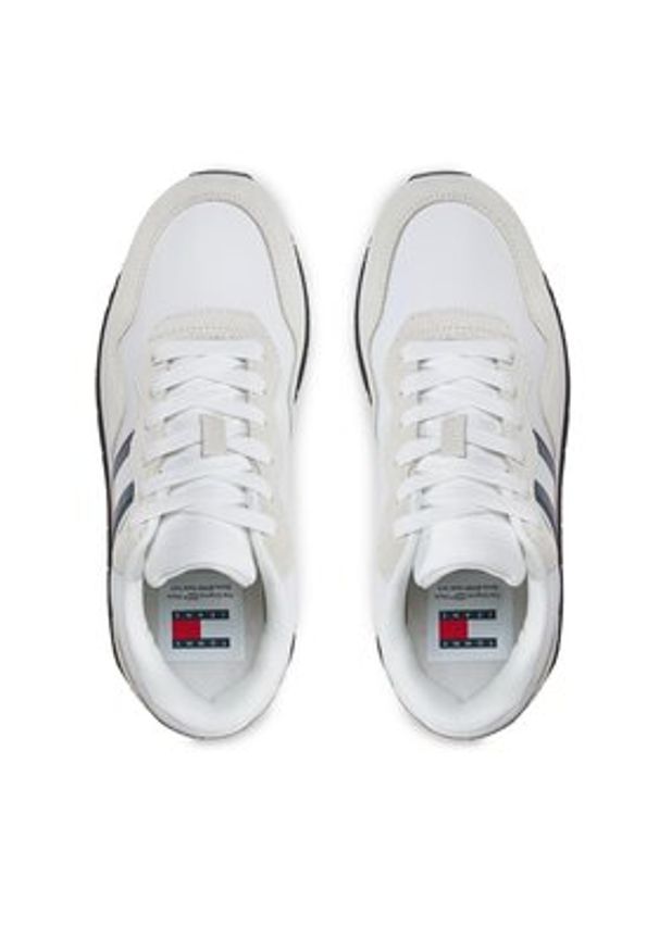 Tommy Jeans Sneakersy Tjw Eva Runner Mat Mix Ess EN0EN02510 Biały. Kolor: biały. Materiał: zamsz, skóra