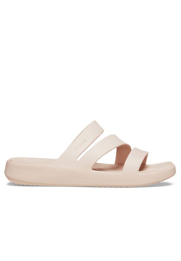 Klapki Crocs Getaway Strappy 209587-6UR - różowe. Kolor: różowy. Sezon: lato. Obcas: na platformie. Styl: klasyczny