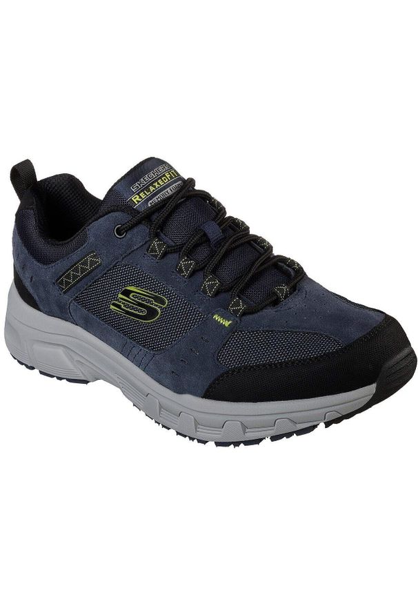 skechers - Buty sportowe męskie Skechers Oak Canyon. Kolor: niebieski. Materiał: zamsz, materiał