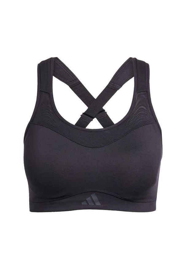 Adidas - Biustonosz TLRD Impact Training High Support. Kolor: czarny. Materiał: materiał. Technologia: ClimaCool (Adidas). Sport: fitness