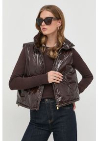 Pinko bezrękawnik damski kolor brązowy zimowy. Okazja: na co dzień. Kolor: brązowy. Długość rękawa: bez rękawów. Sezon: zima. Styl: casual #3