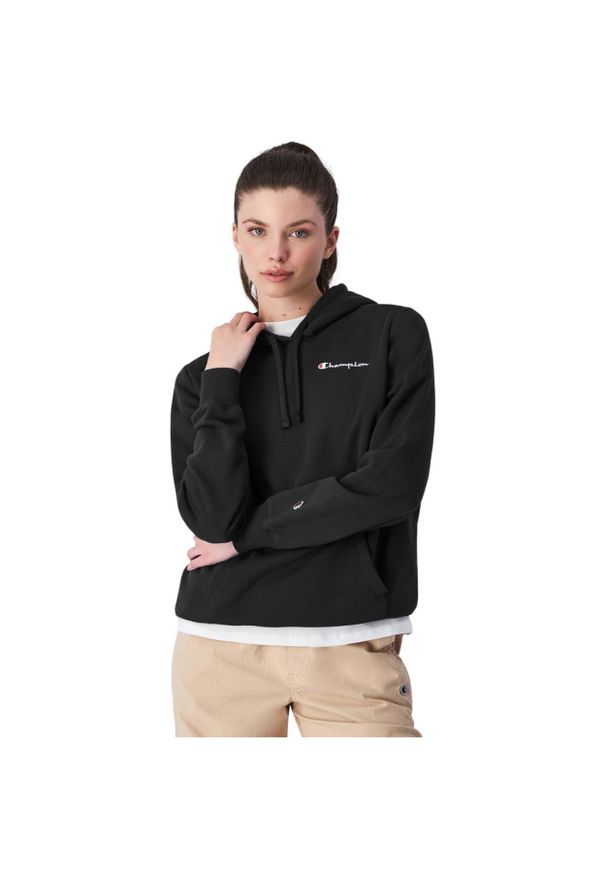 Bluza damska Champion Hooded. Kolor: czarny, wielokolorowy. Sport: turystyka piesza, fitness