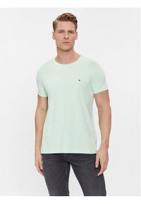 TOMMY HILFIGER - Tommy Hilfiger T-Shirt MW0MW10800 Zielony Slim Fit. Kolor: zielony. Materiał: bawełna