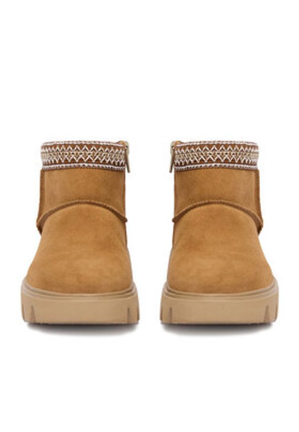 Rieker Śniegowce CEO-W2074-24 Beżowy. Kolor: beżowy. Materiał: skóra, zamsz