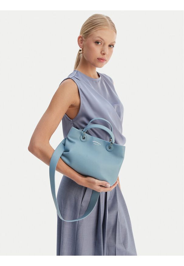 Emporio Armani Torebka EW000361 AF18673 U9285 Niebieski. Kolor: niebieski. Materiał: skórzane