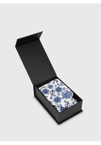 Pako Lorente - PAKO LORENTE – Jedwabny niebieski krawat męski. Okazja: na ślub cywilny, na wesele, na imprezę. Kolor: niebieski. Materiał: jedwab. Wzór: kwiaty. Styl: elegancki #3