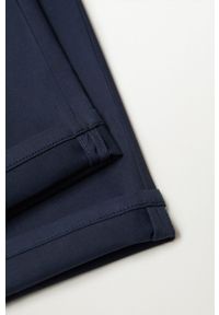 Mango Man Spodnie PISA męskie kolor granatowy proste. Kolor: niebieski. Materiał: bawełna, dzianina. Wzór: gładki #5