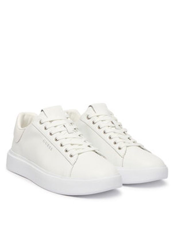 Guess Sneakersy FMJAVI LEA12 Biały. Kolor: biały. Materiał: skóra